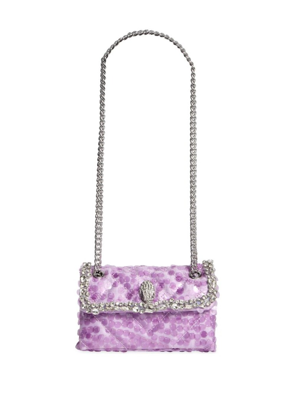 Kurt Geiger Kensington Embellished Crossbody Bag Light Pastel Purple NWT